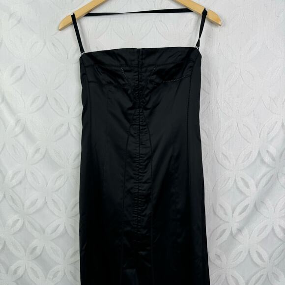 Ted Baker London Black Hook Eye Front Bodycon Strapless Dress Size 2 - Picture 10 of 16